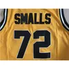 Bad Boy Notorious Big 72 Biggie Basketball Jersey Yellow Black Smalls "Notorious B.I.G." Movie Jerseys
