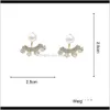 Dangle żyrandol dostawa 2021 Symulowana moda Pearl Drop Eleganckie urocze kryształowe wiszące kolczyki dla kobiet kwiatów dziewczyny