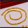 Pendant Necklaces Pendants Fashionable Sand Bamboo Mens Brass Gold Plated Cylindrical Necklace Womens Long Lasting Jewel