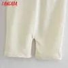 النساء خمر الصلبة playsuits سستة أكمام السروال القصير السيدات عارضة شيك حلزات QJ129 210416