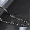 Pendant & Pendants Jewelrywholesale 8Mm Width Stainless Steel Men Necklace Man Aessories 75Cm Length Male Curb Cuban Link Chains Mens Neckla