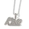 Hip Hop Custom Name Letter Hanger Ketting Goud Zilver Kleur Bling Clear CZ Letters Hanger Ketting voor Mannen Vrouwen