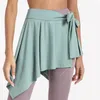 Yoga outfit rokken lange riemen een stuk tennisballet rok jogging vrouwen All-match Hip Covering Bottoms Sportkleding Running Gym Shorts