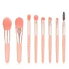 Party Favorit 8PCS Makeup Brush Set Premium Syntetisk Foundation Borste Blandning Ansikte Pulver Blush Concealers Eye Shadows Make Up Brushes Kit