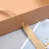 Большой крафт бумажный пакет с окном коробки нижнего белья чулки шарфы упаковочные коробки портативные подарочные коробки оптом