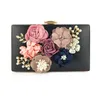 Flower Clutch Bag Handmade Wedding Bridal Clutch Purse Luxury Handbags Women Bags Designer PU Leather Shoulder Bag ZD1357