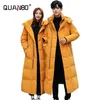 Coed Winter Cold resistant Down Jacket -30 High Quality Men's Women X-LongWinter) Warm Fashion Brand Red Parkas 5XL 211130