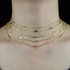 Gouden Kleur Choker 5 Stks Candy Neon Emaille Bolt Lightning Charm Mode Kleurrijke Vrouwen Zomer Ketting