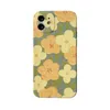 Huawei – coque de téléphone portable rétro à fleurs jaunes, étui de protection pour P40, coque souple à la mode, Ip12mini/11pro, pour 8plus/XR