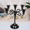 IMuwen Zilver / Goud / Brons / Zwart Metalen Pijler Kaars Houders Kandelaar Bruiloft Stand voor Mariage Home Decor Candelabra Stand 210722