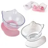 Cat Bowls & Feeders Double Transparent Dog Pet Non-slip Raised Stand Single Water Feeder Puppy Elevated Feeding Food Dish Kitten Supplies