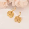 Sweethearts Sieraden Set Ketting Piecemeal Hanger Earring Slippers Habesha 18 K Solid Fine Gold G-schoenen Sets vrouwen