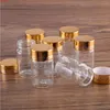 24 pieces 20ml 30*50mm Empty Glass Bottles with Golden Caps Transparent Perfume Spice Bottlesgoods