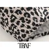 Women Fashion Leopard Print Irregular Blouses Vintage Long Sleeve Animal Pattern Female Shirts Blusas Chic Tops 210507