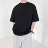 IEFB Summer Stand Collar T-shirt Basic T-shirt da uomo Cotone Cotone Coreano Streetwear Fashion Black Bianco Mezza manica Tee Tops 9Y6976 210524