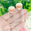 8ml Glass Bottles Pendants With Cork Wood Stopper Wedding Gift Jars Vials Diy Decoration Craft 100pcsjars