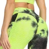 #VO Bubble Tie-Dye-Druck-Leggings für Damen mit Tasche, atmungsaktiv, Hüftheben, Übung, Laufen, Fitnessstudio, Jeggings, weibliches Yoga-Hosen-Outfit