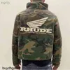 Rhude Jackets Men Women Stitching Streetwear Bomber Camouflage Windbreaker Raiow Coat ArmyXS4A