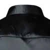 Mens Shinny Soie Comme Satin De Luxe Robe Chemises Marque Hommes De Mariage De Bal De Smoking Mâle Chemise Décontractée Camisa Masculina Noir 210331