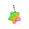 Silicone Push Fidet Toys Key Chain Kids Adults Simple Finger Bubble Toy Colorful Key Ring Pendant HH321NOI2901269