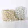 Party Decoration 1 Spool Flower Shape ABS Pearl Garland Cake Banding Trim Ribbon For Sewing Wedding Centerpiece