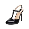 Sianie Tianie 2021 Summer Woman ShoesホワイトレッドTストラップセクシーパーティーダンスヒールハイサンダル女性プラスサイズ44 45 46