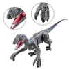 RC Dinosaur 24G Raptor Intelligent Spray RC Animal Remote Control Remote Jurassic Velociraptor Dinobot Walking Music Animals Toys Q08232328800
