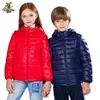 Automne Hiver À Capuche Enfants Doudounes Pour Filles Bonbons Couleur Chaud Enfants Manteaux Garçons 2-16 Ans Survêtement Vêtements 211027