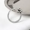 S925 Sterling Silver Snake Ring Women's Fashion Niche Index Index Finger Oping Personalible OWEM284J