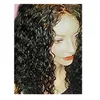 DIVA1レースフロントウィッグ人間の髪ブラジルの処女の濡れ巻き巻き150％密度360の前頭かつらPre Prucked（14インチ）