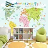 Anpassad någon storlek väggmålning tapet 3d tecknad världskarta bakgrund väggmålning barn pojkes sovrum heminredning papel de parede