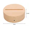 2pcs 3D Wooden Lamp Base LED Table Night Light Bases For Acrylic Warm White Lamps Holder Lighting Accessories Assembled holders