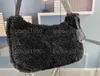 Gros concepteur 27 cm de laine Hobo sac poils joueurs classiques accessoires de luxe tissu PR Mini sac à bandoulière la plus haute qualité avec boîte