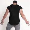 브랜드 피트니스 남성 의류 근육 솔리드 체육관 탱크 탑스 힙합 조끼 거리 착용 슬림 피트 민소매 셔츠