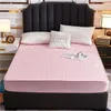 100% vattentät madrass beskyddare spridda dammtät vadderat tjockt varmt ark präglad kudde hem textil säng dekor