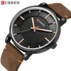 Simple Fashion Analog Quartz Mens Watches Curren Casual Business Leather Wristwatch Male Clock Classic Men's Watch Erkek Saati Q0524