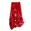 SUYADREAM Women Pants 100%Real Silk Satin Solid Elegant Pants OL Ankle-Length Pants Office Lady Spring Summer 210603
