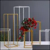 Party Decoration Event Leveringen Feestelijke Home Garden Wedding Square Road Lead Iron Three-Nsional Box Five-Piece Arrangement T Platf