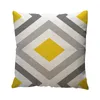 Желтый европейский геометрический рисунок хлопок льняная подушка подушка подушка для подушки домашний диван Coskenbezug 18 июля 13 подушка/декорат