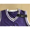 NCAA 6 번째 남자 영화 43 Kenny Tyler Jersey Marlon Wayans 대학 농구 유니폼 저렴한 스포츠 유니폼 보라색 색상 빠른 배송