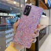 Bling Blitter Sequins Phone Case для Samsung A52 A72 A51 A71 A31 S20 Fe S21 S10 Plus Примечание 20 10 8 Мягкая твердая крышка цвета