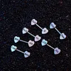 Sexty argent couleur acier inoxydable amour coeur forme mamelon haltères anneaux lettre corps Piercing bijoux pour femmes beau cadeau pour femme petite amie