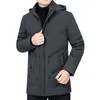 冬のジャケットの男性が厚く暖かい男性パーカーフード付きロングコートフリースメンズジャケットの外装の防風パッドダウンパーカー男性211129
