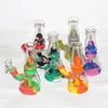 Tubo de fumo Silicone Water Bong Removível Hookah Bongs com vidro Filter Bowl Dab Rig para fumaça inquebrável