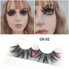 27~30mm Colored 3D Mink Eyelashes Dramatic Fluffy Volume False Eyelash Highlight on the End Cosplay Costumes Full Strip Lashes Makeup