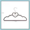 Hangers Racks Clothing HouseKee Organisation Home Garden 42cm 10/20pcs Leuke Veet Heart Design Rack Kleding Drying Coat Hanger voor 220115 D