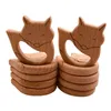 10pcs Diy Baby Teether Toy Toy Wooden Animal Shape Colar Pingente Alimento Cadeiro Beech FEETHETH RECONBUNCIDO Toy202M6056417
