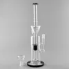 10" Glass Bongs Hookahs Recyler Smoking Water Pipes Two Functions Black Oil Rigs Percolators