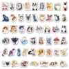 Aquarel Animal Guitar Stickers Cartoon Leuke Katten DIY Graffiti Decals voor Motorfiets Auto Bagage Ipad Telefoon Games Skateboard Notebook Speelgoed Gift Decal 50pcs