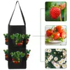 Strawberry Planting Growing Bag 10 Gallons Multi-mouth Container Bags Grow Planter Pouch Root Bonsai Plant Pot Garden Supplies 210615